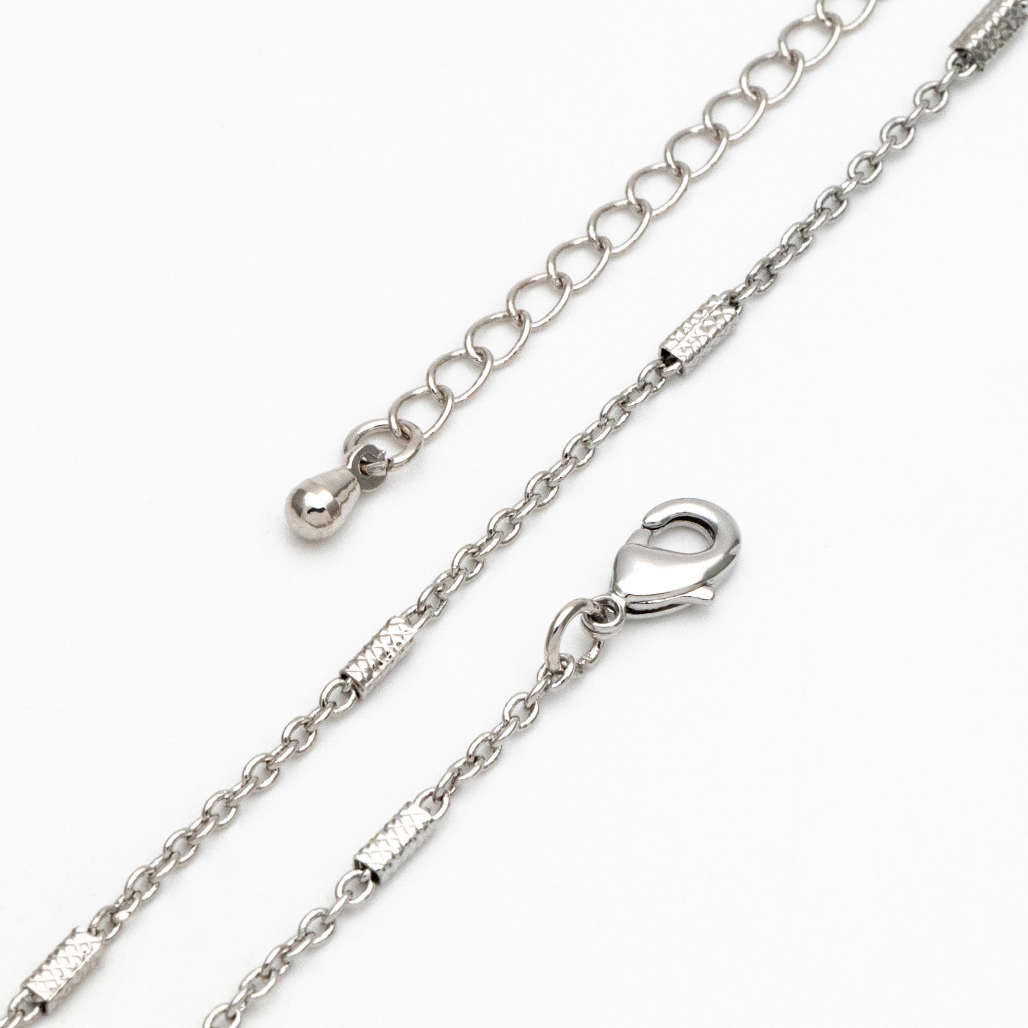 Gold/ Silver/ Rose Gold Cable Chains with Square Tube, Finished Bracelet/ Anklet/ Necklace with Extender Chain, Ready to Wear (#LK-176)